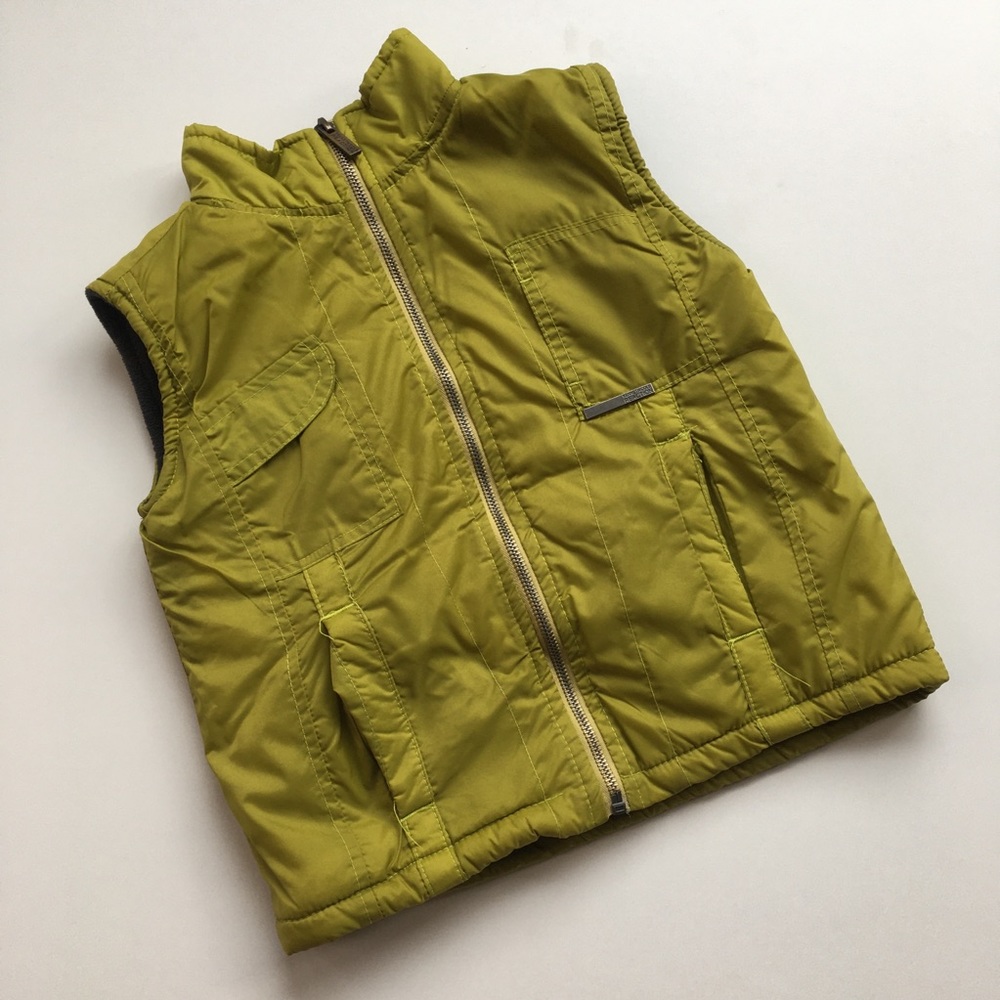 Kenneth Cole Boy 3T Green Grey Fleece Lined Vest